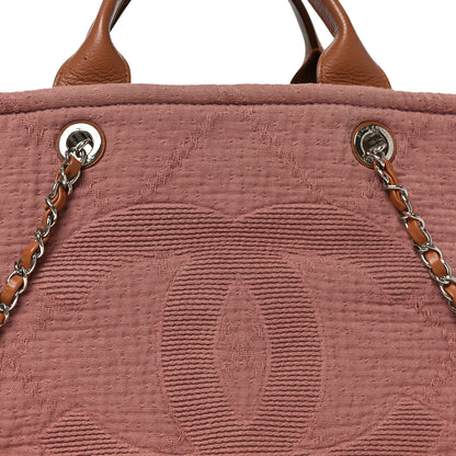 Chanel Canvas Large Double Face Shopping Tote Dark Pink 8 of 10
