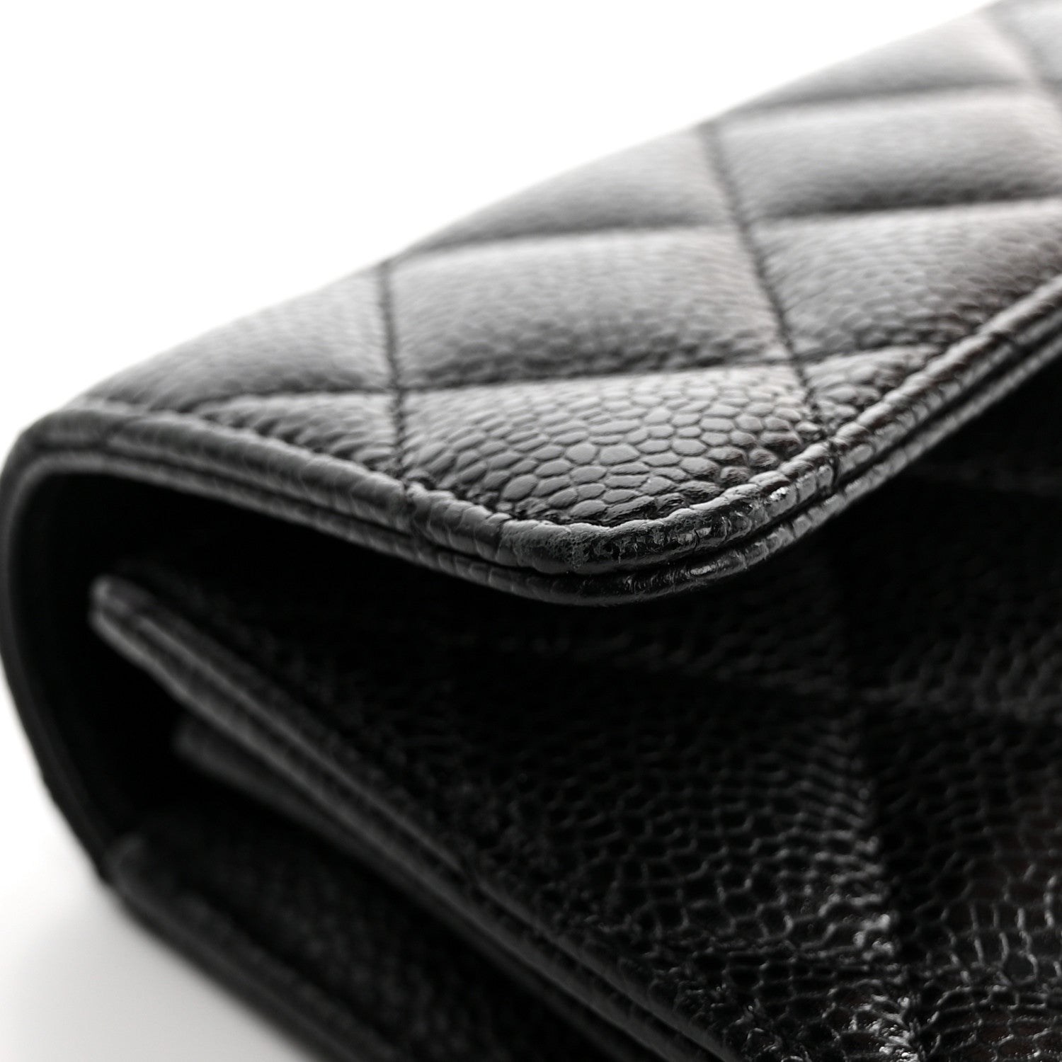 Chanel Caviar Quilted Large Gusset Flap Wallet Black 10 of 11