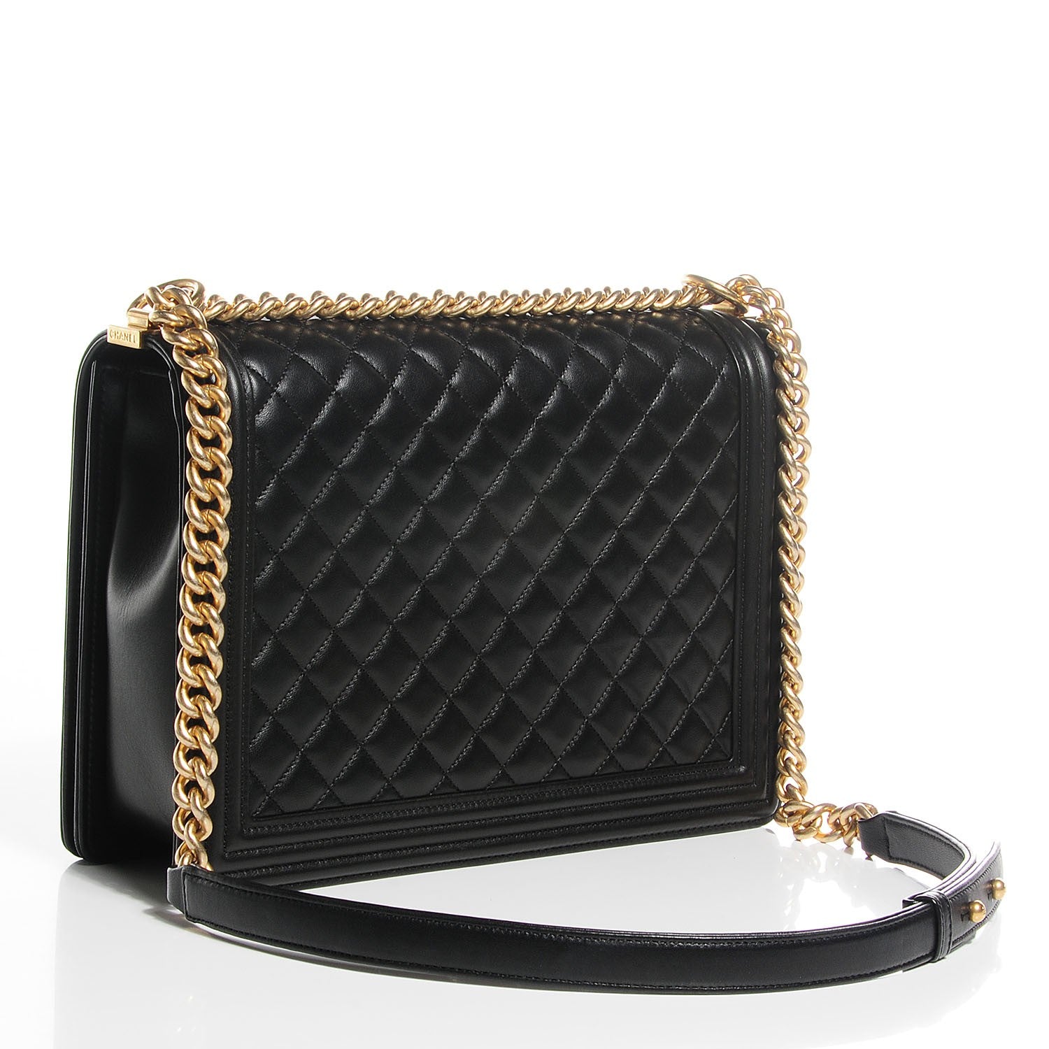 Chanel Lambskin Quilted Large Boy Flap Black 3 of 8