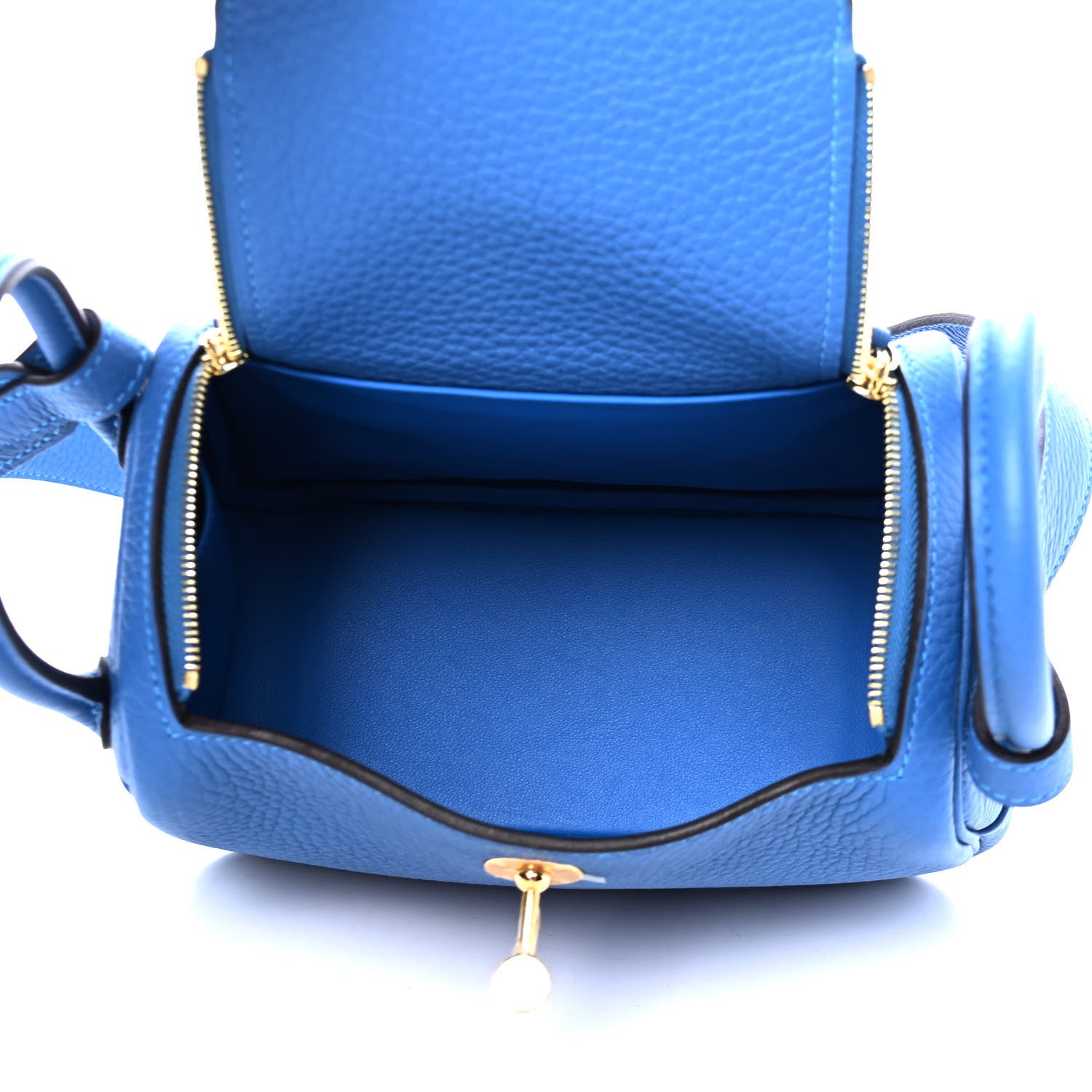 Hermes Taurillon Clemence Mini Lindy 20 Mykonos 4 of 4