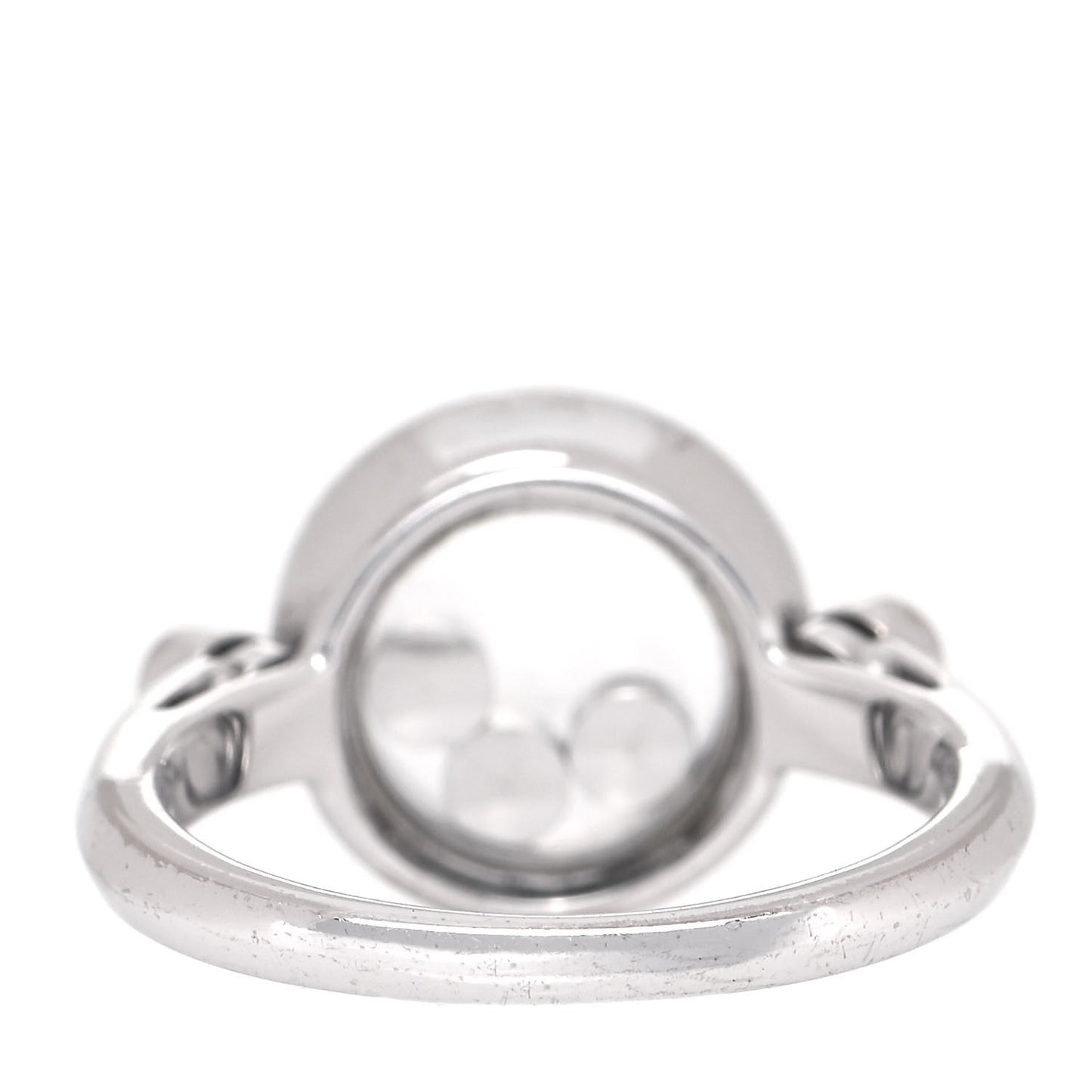 18K White Gold Happy Diamonds Circle Ring 50 5.25