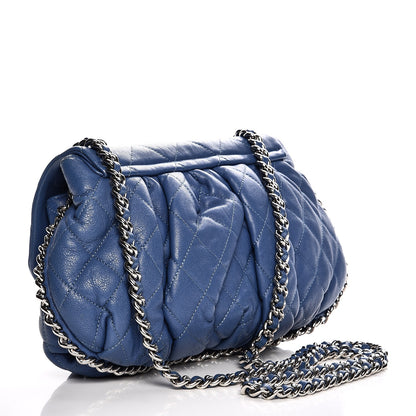 Chanel Washed Lambskin Chain Around Medium Messenger Blue 4 of 10