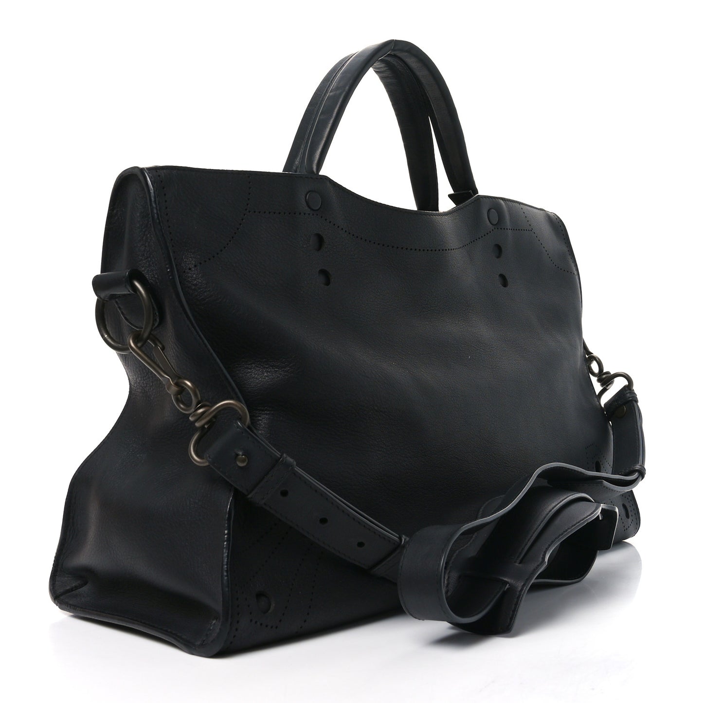 Veau Soyeux Perforated Blackout Hardware City Black