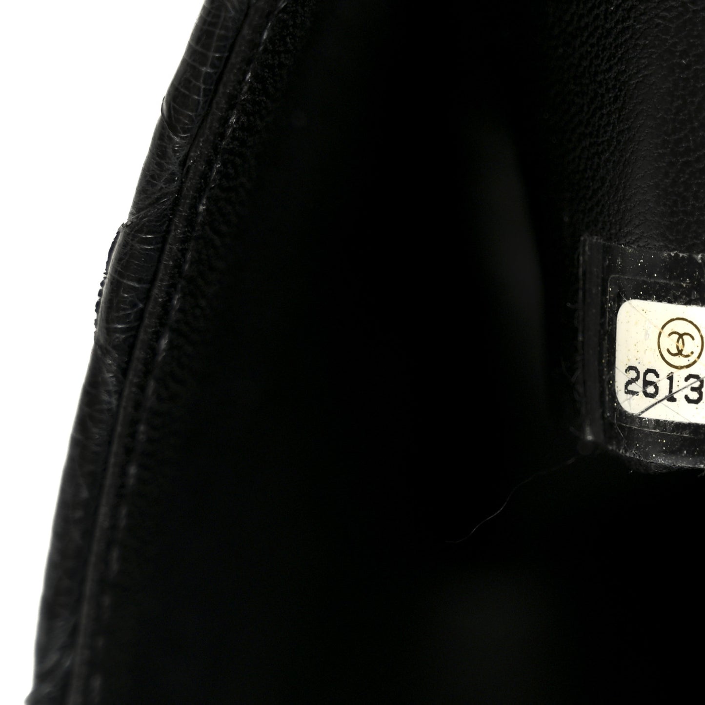 Snakeskin Large CC Chic Flap Black