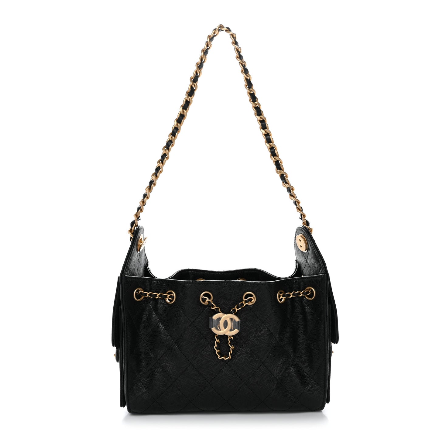 Caviar Quilted Mini Chanel 25 Handbag Black