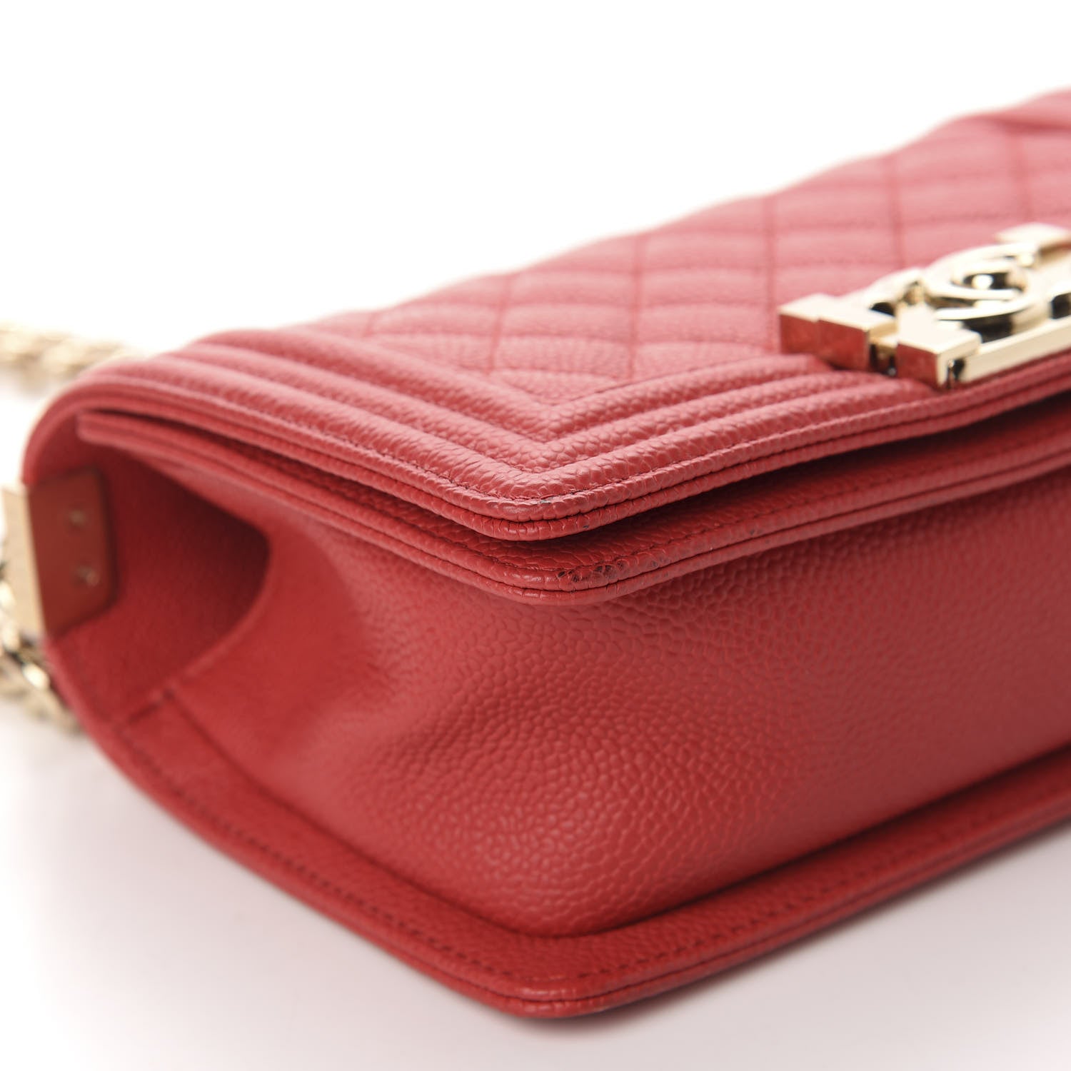 Chanel Caviar Quilted Small Boy Flap Red 6 of 11