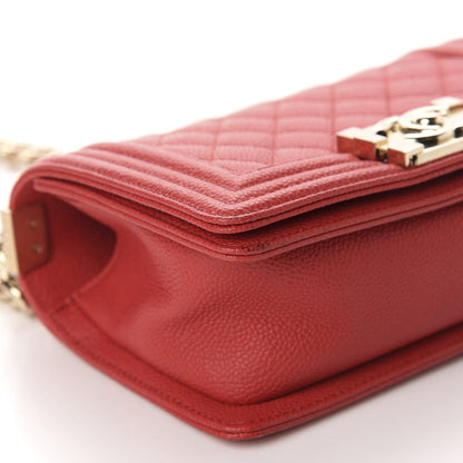 Chanel Caviar Quilted Small Boy Flap Red 6 of 11