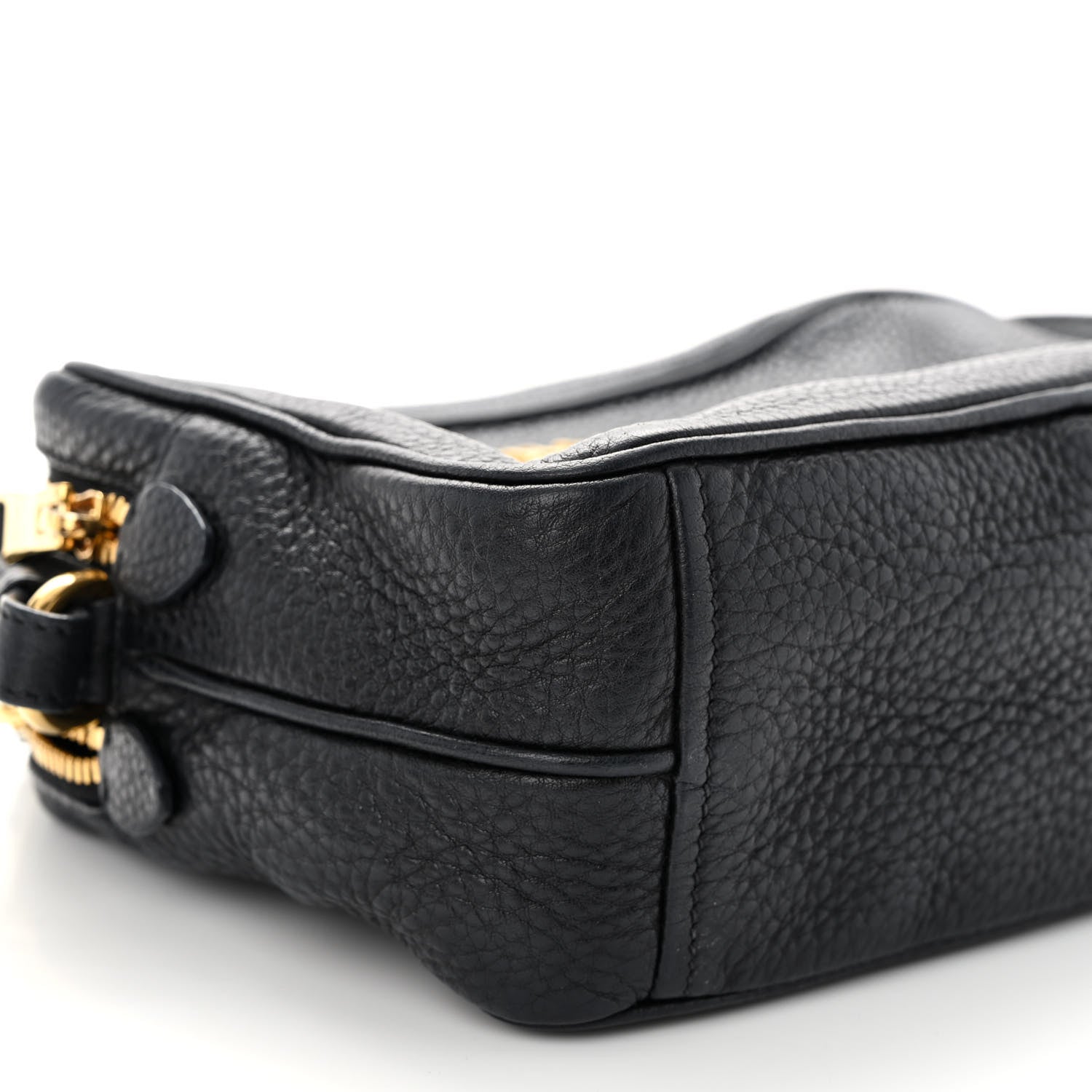 Prada Vitello Daino Medium Double Zip Shoulder Bag Black 9 of 10