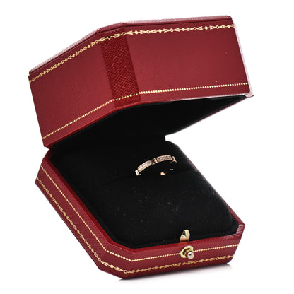 Cartier 18K Pink Gold Diamond Maillon Panthere Half Diamond Wedding Band Ring 49 4.75 6 of 6