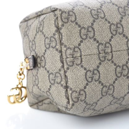 Gucci Soft GG Supreme Monogram Calfskin Medium Ophidia Cosmetic Case Beige Ebony New Acero 5 of 9