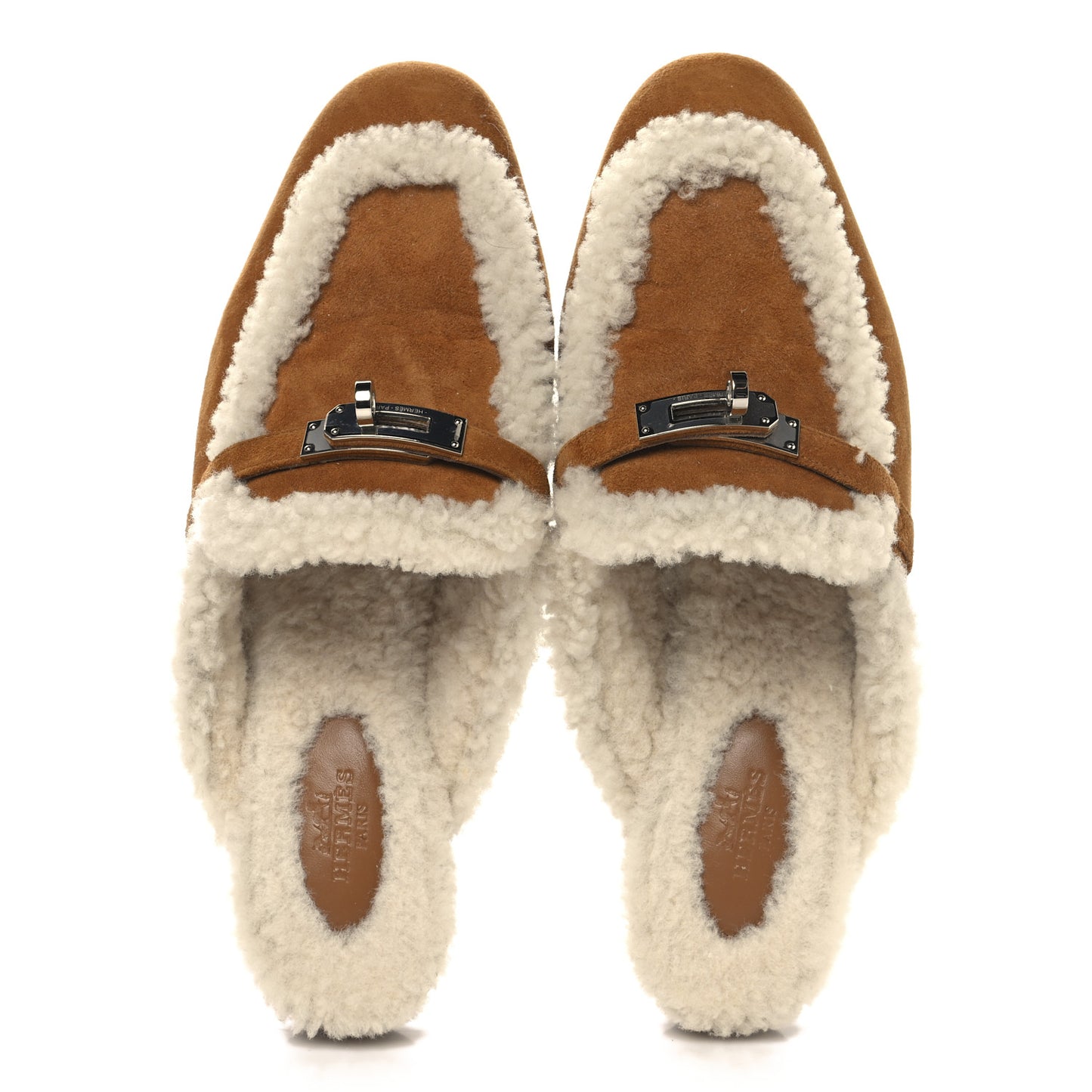 Suede Goatskin Woolskin Womens Oz Mules 38 Naturel