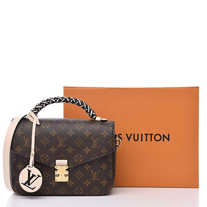 Louis Vuitton Monogram Braided Pochette Metis Creme Beige 9 of 9