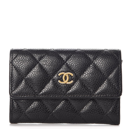 Chanel Caviar Quilted Flap Card Holder Black 1 of 8