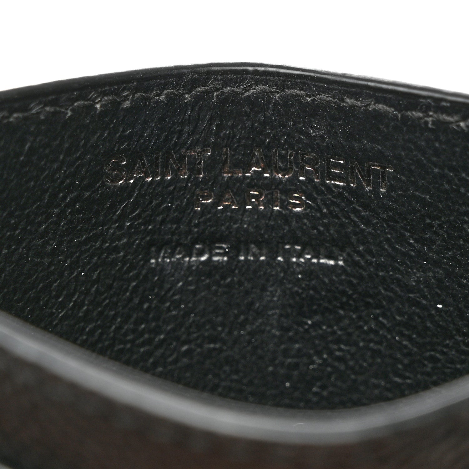 Saint Laurent Grain De Poudre Monogram Credit Card Case Black 6 of 8