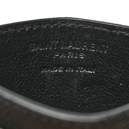 Saint Laurent Grain De Poudre Monogram Credit Card Case Black 6 of 8