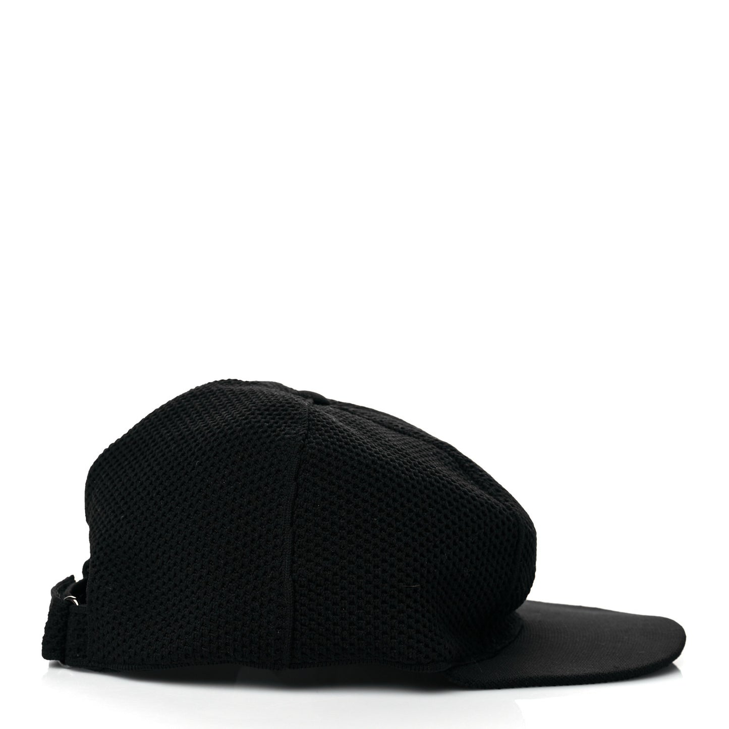 Mesh Tonal Knit FF Baseball Hat Black