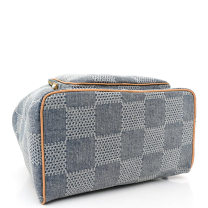 Louis Vuitton Damier Denim 3D Montsouris Backpack Bleu 4 of 9