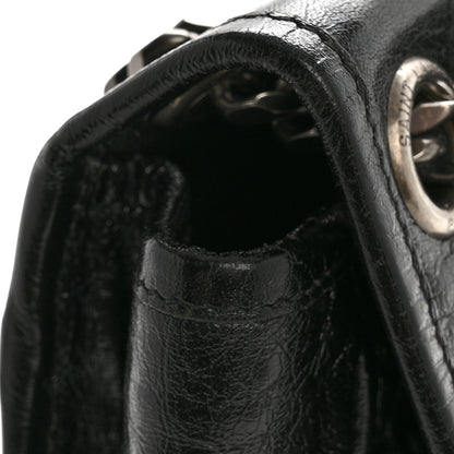 Saint Laurent Crinkled Calfskin Monogram Medium Niki Chain Satchel Black 13 of 13
