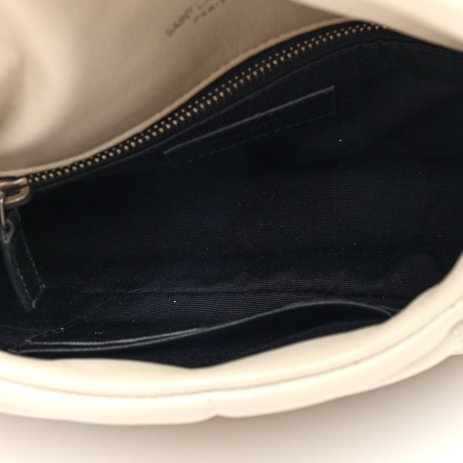 Saint Laurent Lambskin Quilted Toy Loulou Puffer Monogram Chain Satchel Crema Soft 5 of 9