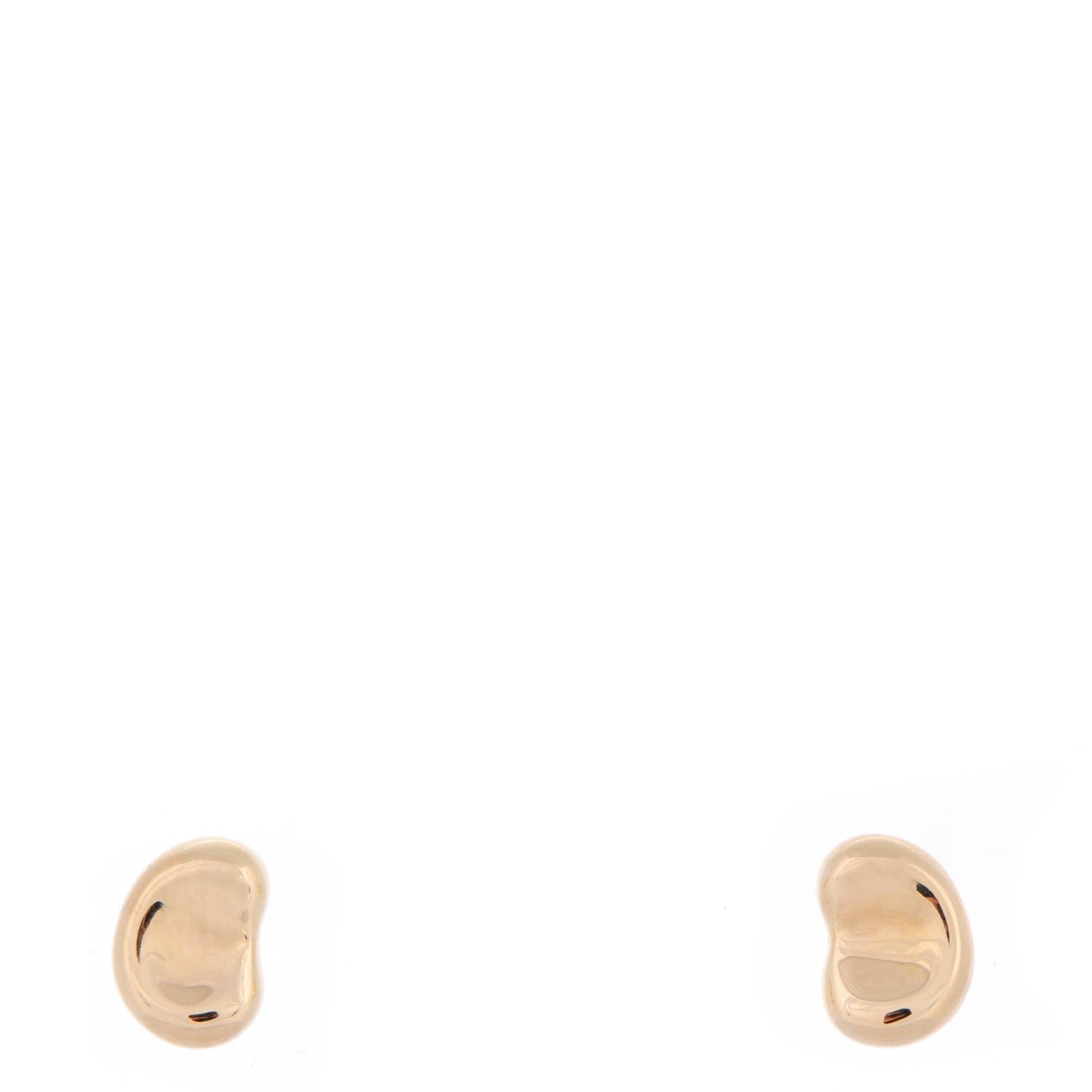 Tiffany 18K Yellow Gold 5mm Elsa Peretti Bean Earrings 1 of 5