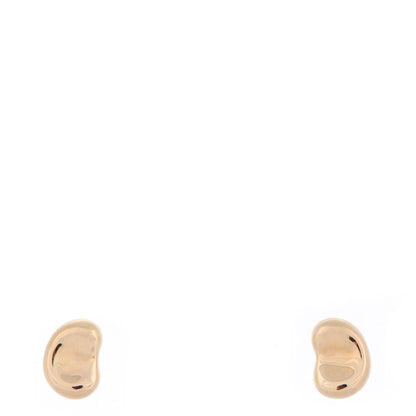 Tiffany 18K Yellow Gold 5mm Elsa Peretti Bean Earrings 1 of 5