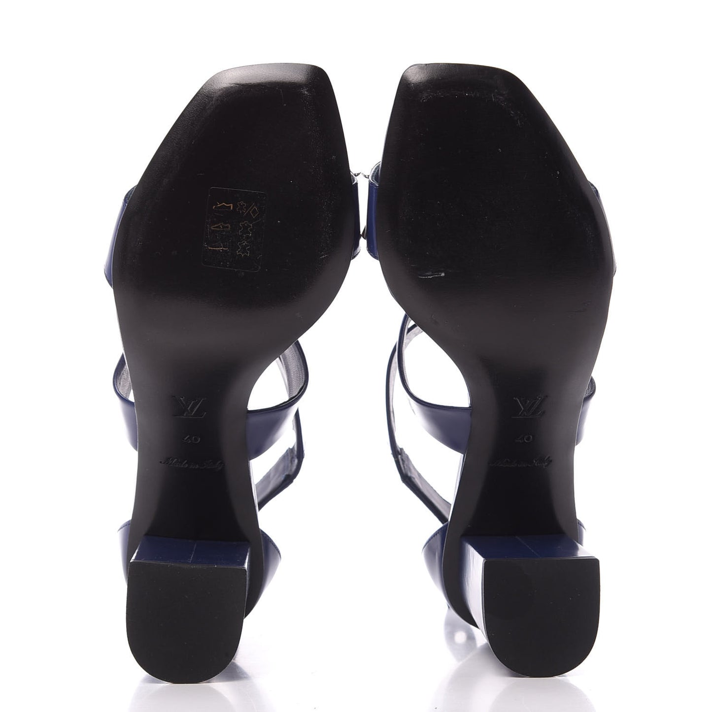 Calfskin Westbound Sandals 40 Blue Nuit