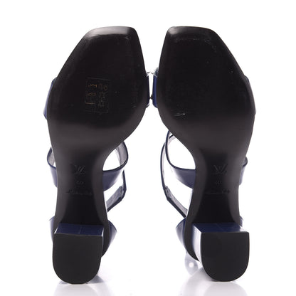 Louis Vuitton Calfskin Westbound Sandals 40 Blue Nuit 6 of 8