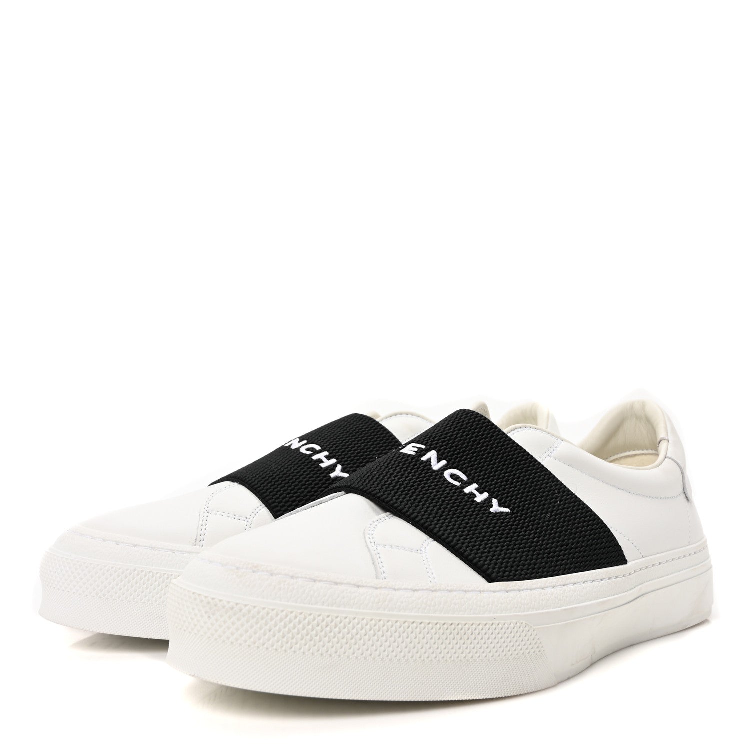 Givenchy Calfskin Band Logo Mens Urban Street Sneakers 42 White Black 6 of 8