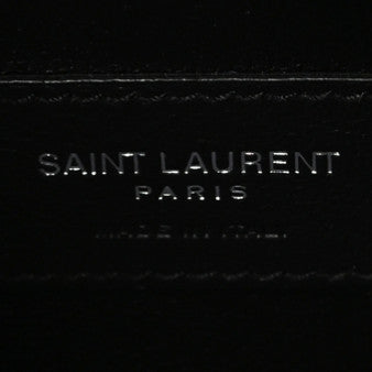Saint Laurent Box Calfskin Monogram Medium Solferino Satchel Black 6 of 9