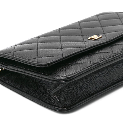 Chanel Caviar Quilted Wallet on Chain WOC Black 11 of 12