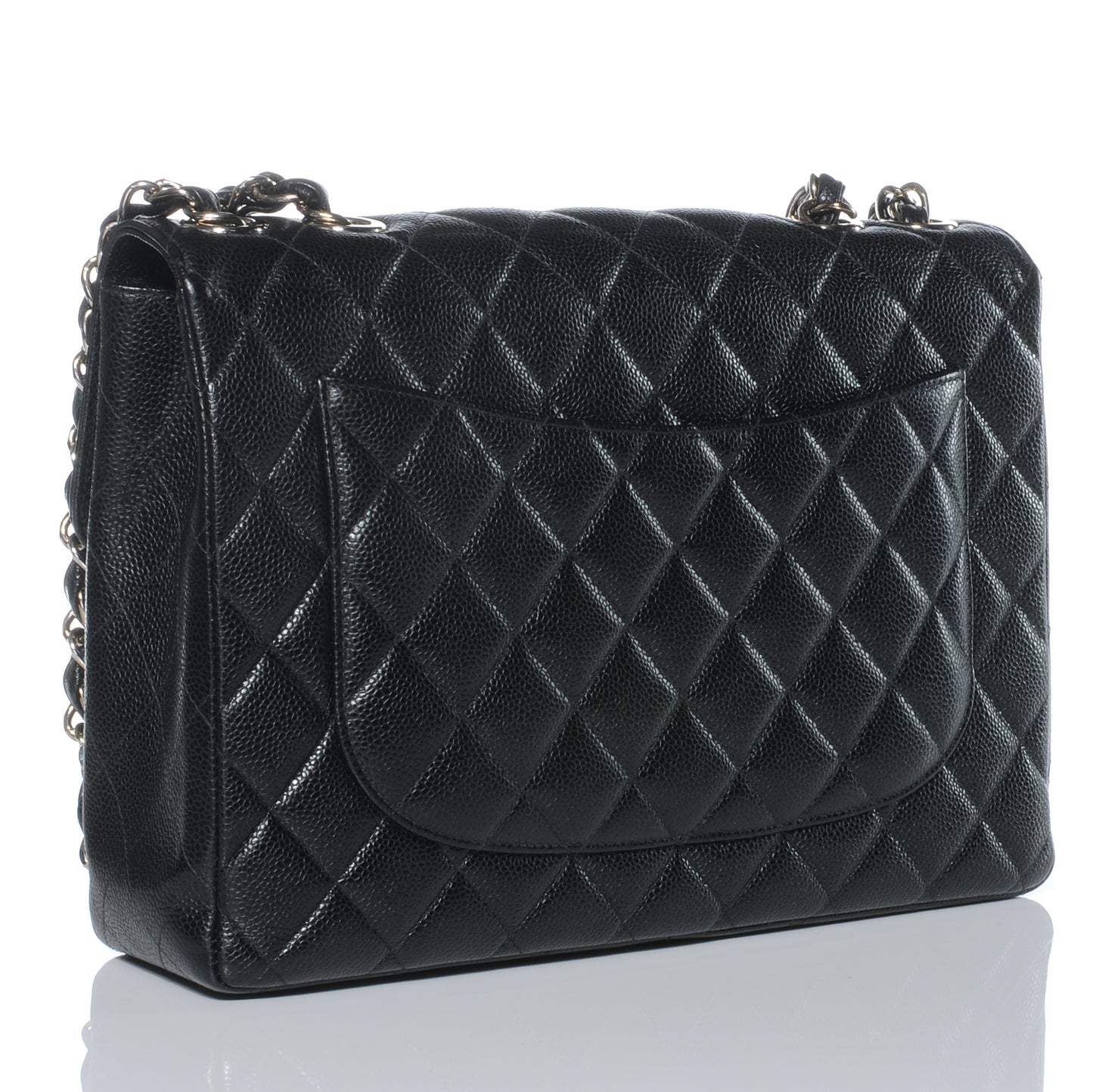 Caviar Jumbo Single Flap Black
