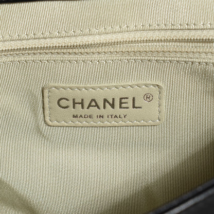 Chanel Crumpled Lambskin Quilted Medium Chain Around Messenger Black 6 of 7