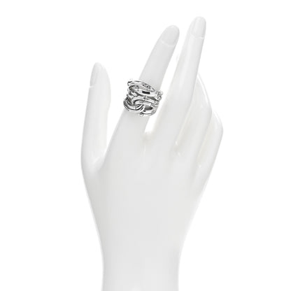 John Hardy Sterling Silver Bamboo Woven Ring 54 6.75 2 of 4