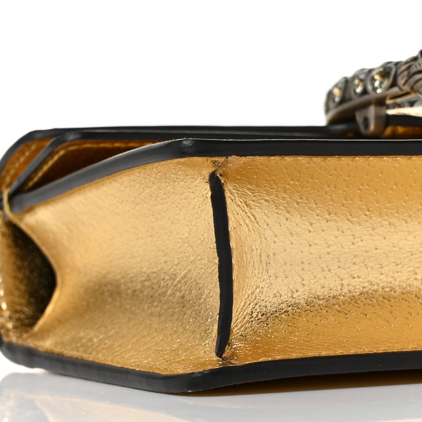 Metallic Calfskin Super Mini Dionysus Shoulder Bag Gold