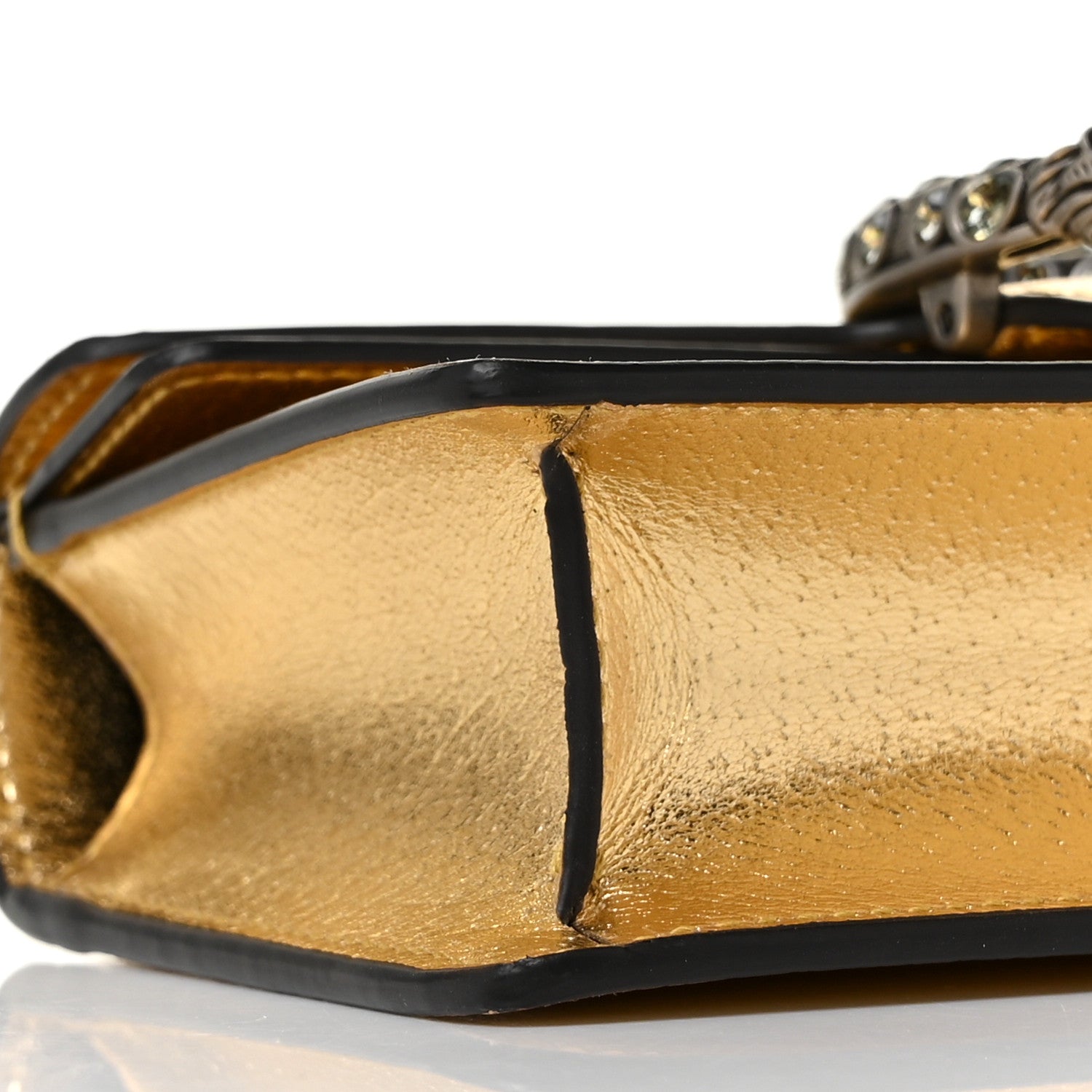Gucci Metallic Calfskin Super Mini Dionysus Shoulder Bag Gold 7 of 8