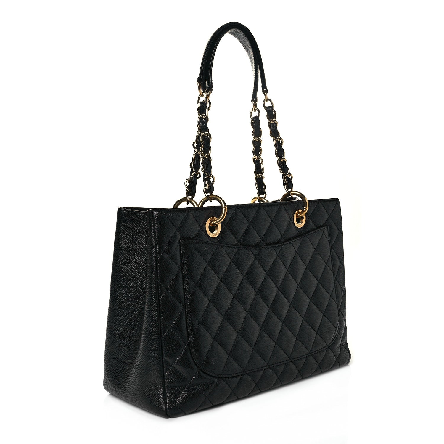 Chanel Caviar Quilted Grand Shopping Tote GST Black 3 of 9