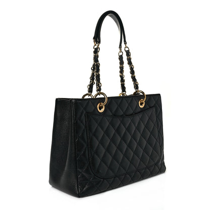 Chanel Caviar Quilted Grand Shopping Tote GST Black 3 of 9