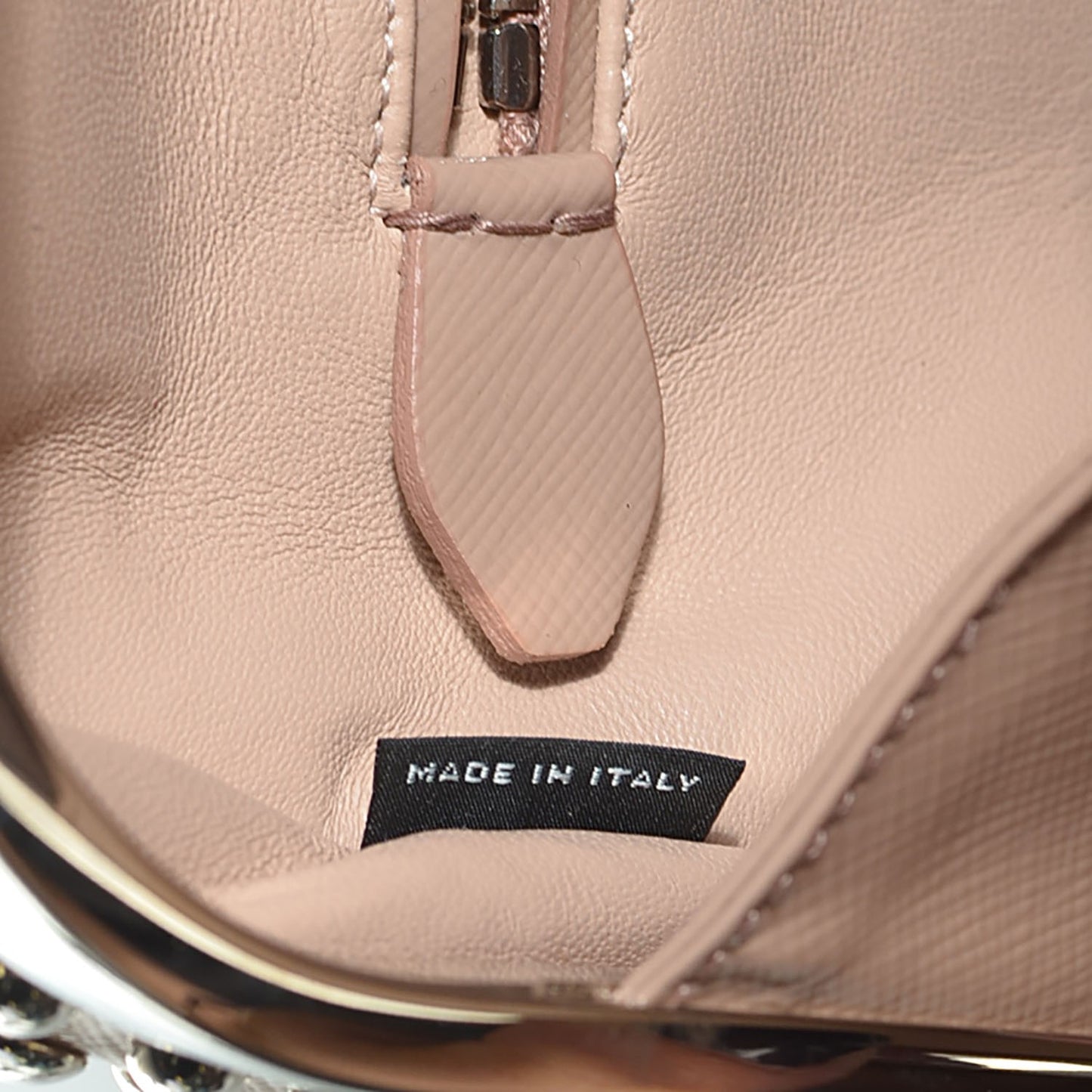 Saffiano Vernice Crystal Pyramid Bag Cammeo