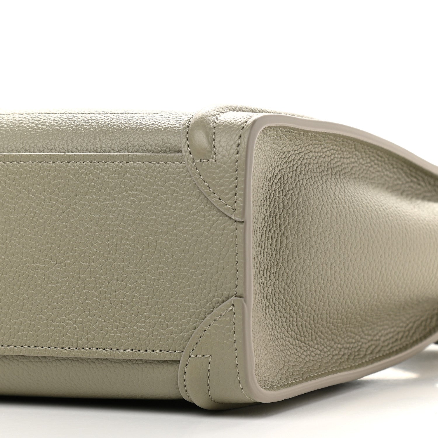 Celine Drummed Calfskin Nano Luggage Army Green 10 of 10