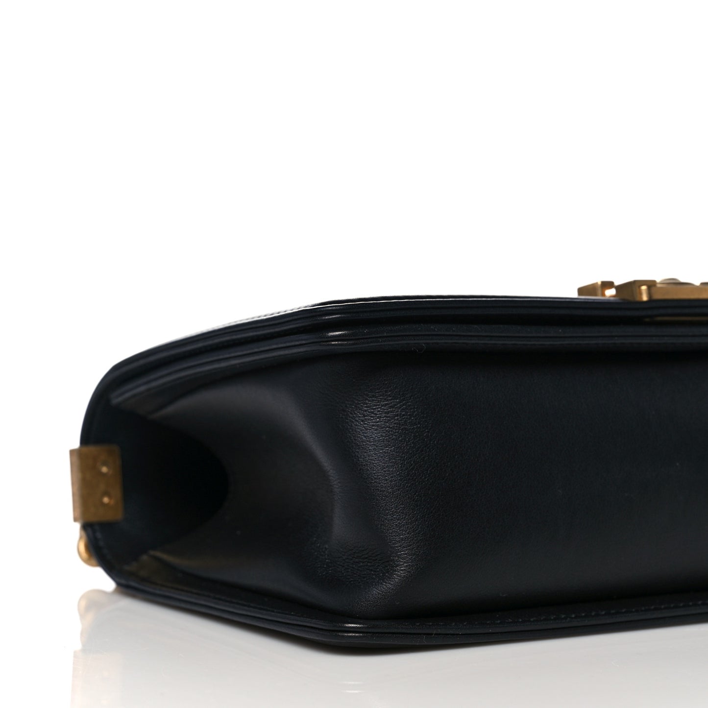 Calfskin Quilted Medium Boy Flap Black