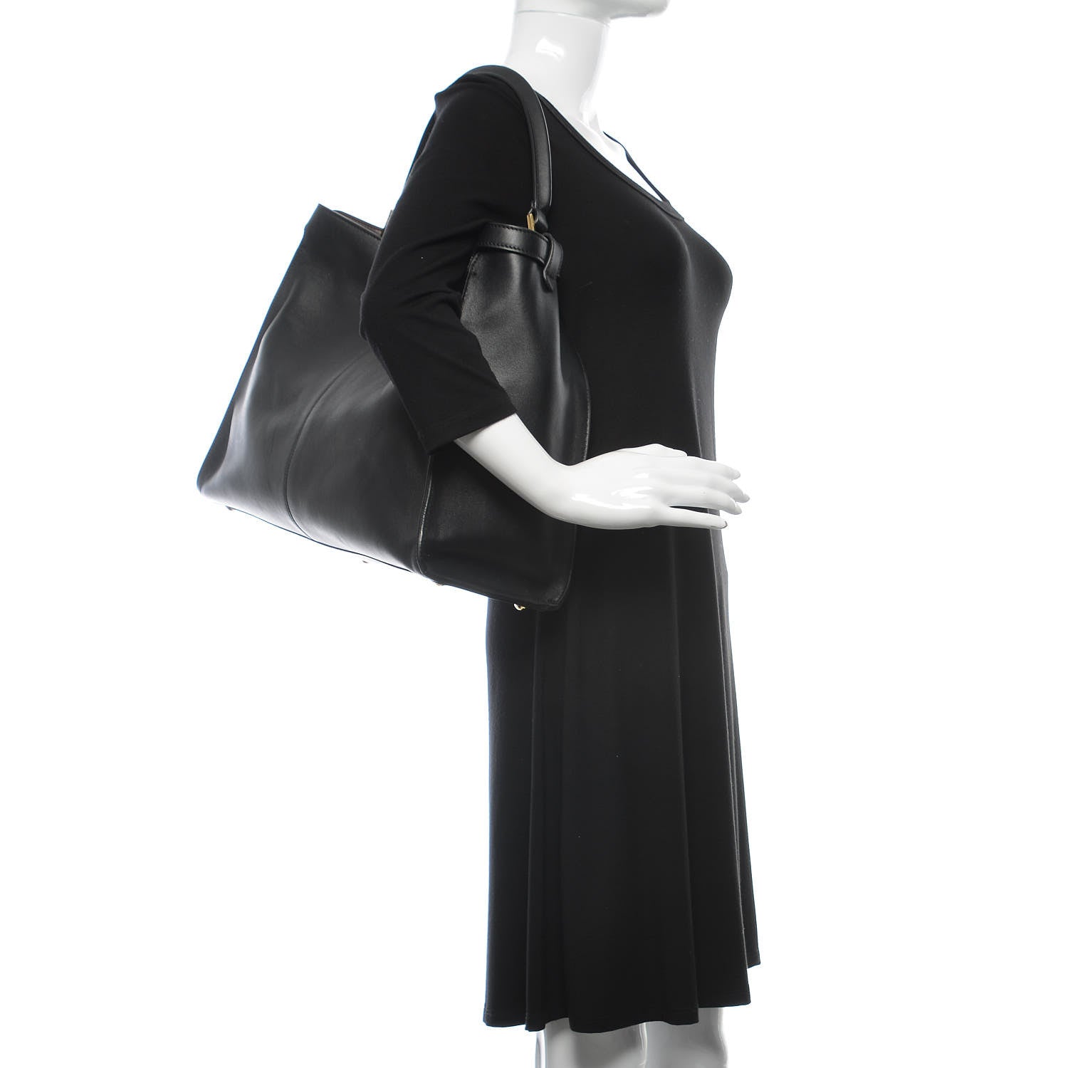 Fendi Vitello Seta Century Large Peekaboo X-Lite Black Fragola 2 of 11