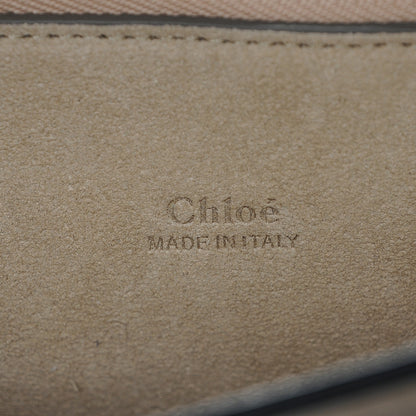 Chloe Calfskin Suede Studded Medium Faye Shoulder Bag Full Blue 7 of 7