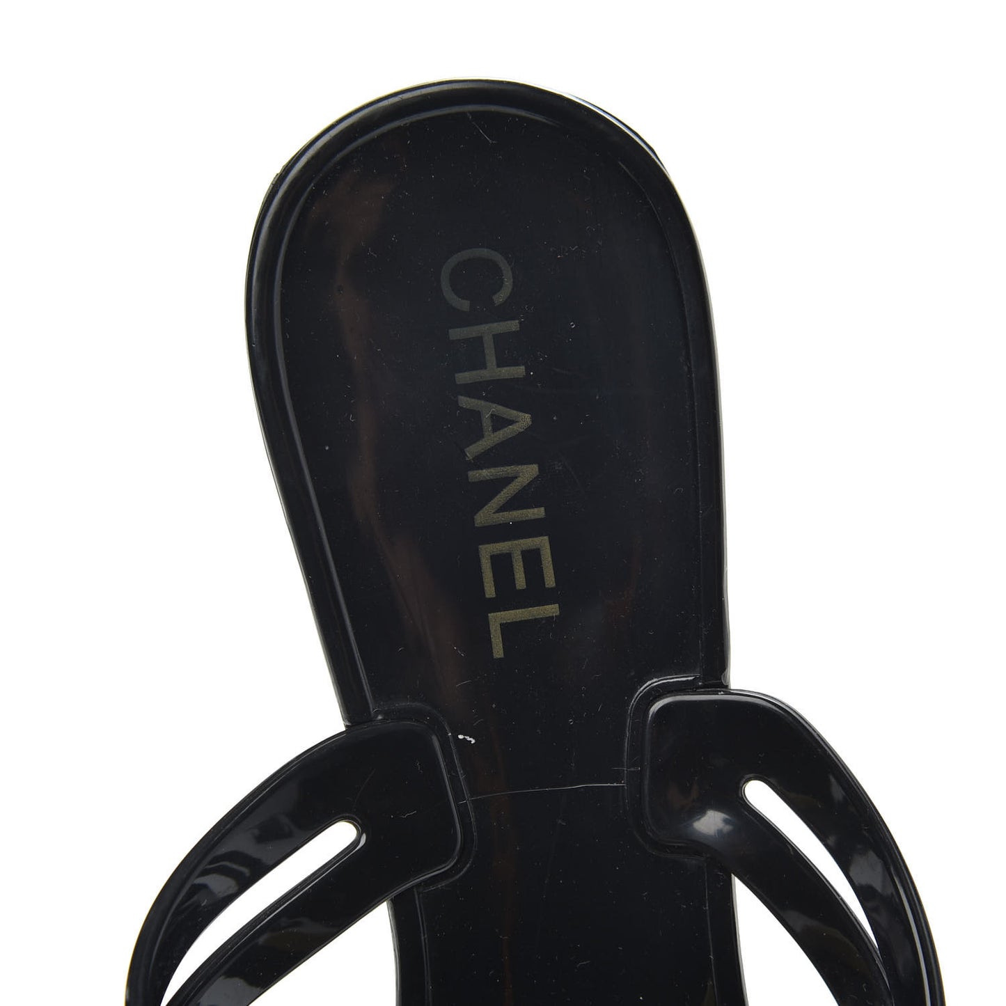 Jelly Camellia Thong Sandals 40 Black Ivory