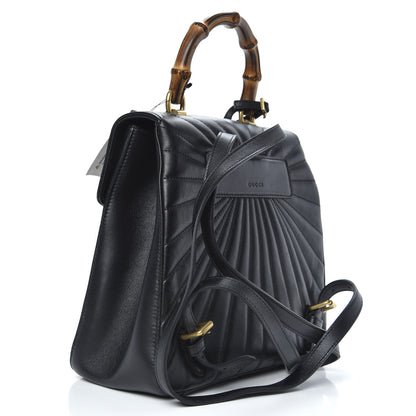 Gucci Calfskin Bamboo Trapuntata Queen Margaret Backpack Black 2 of 12