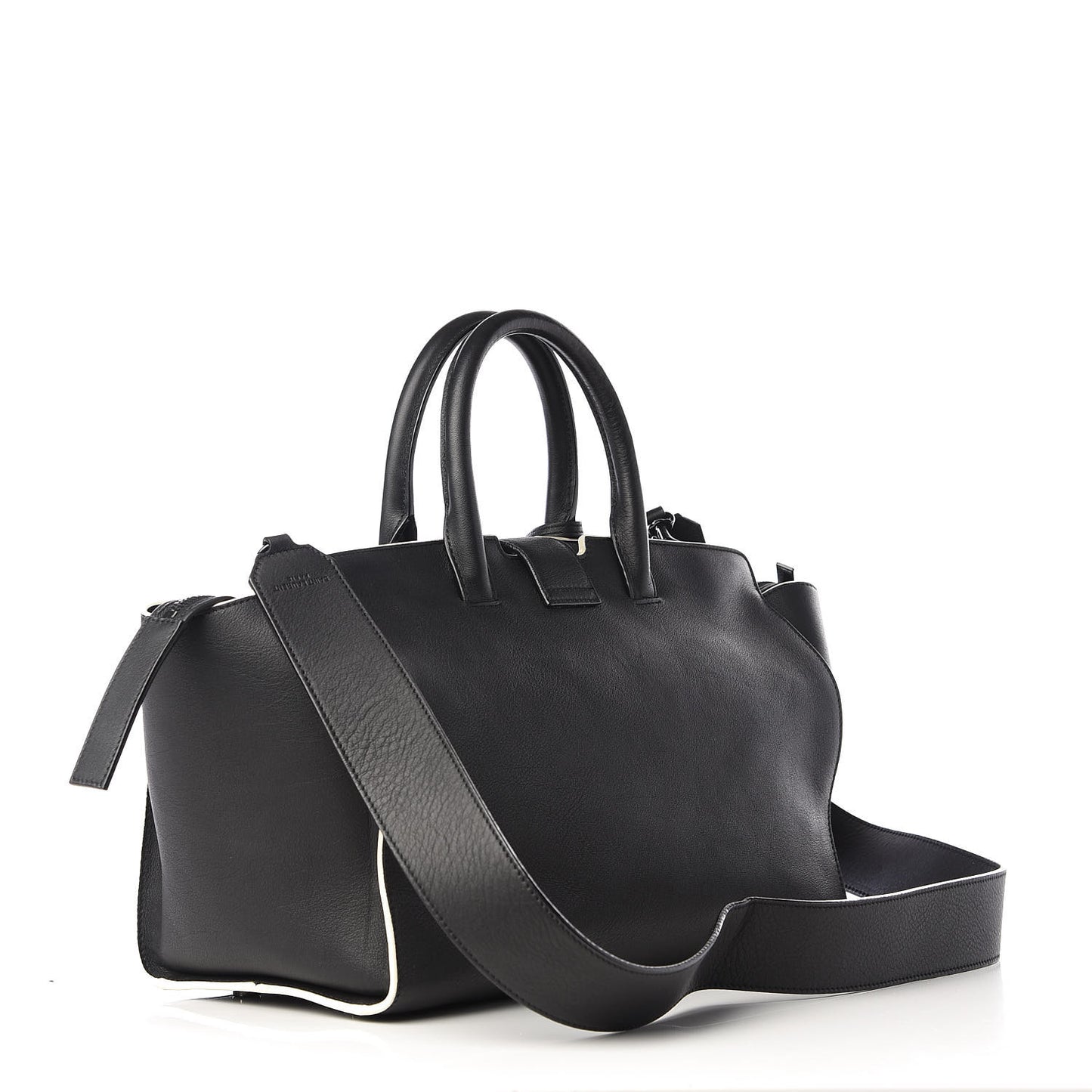 Calfskin Small Monogram Downtown Cabas Black White
