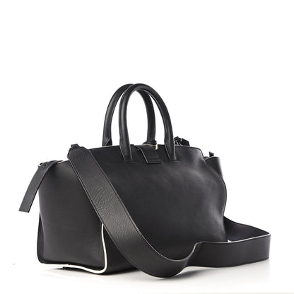 Saint Laurent Calfskin Small Monogram Downtown Cabas Black White 2 of 8