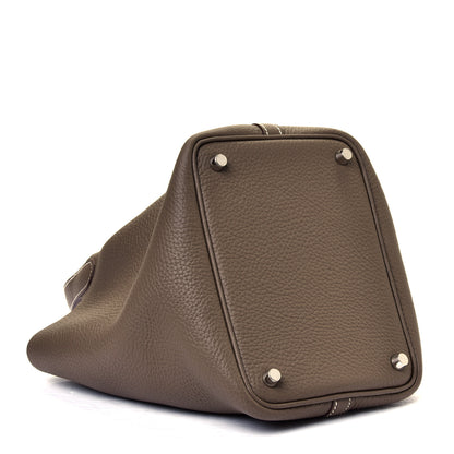 Hermes Taurillon Clemence Picotin Lock 18 PM Etoupe 3 of 5