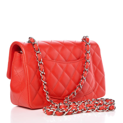 Chanel Lambskin Quilted Mini Rectangular Flap Red 3 of 8