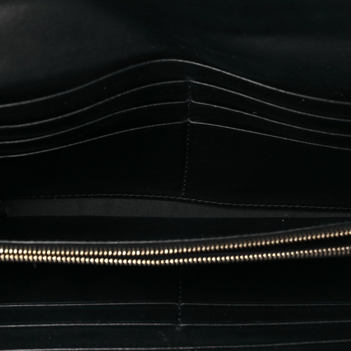 Vitello Cruise F is Fendi Bi-Color FF 1974 Embossed Continental Envelope Wallet Maya Black