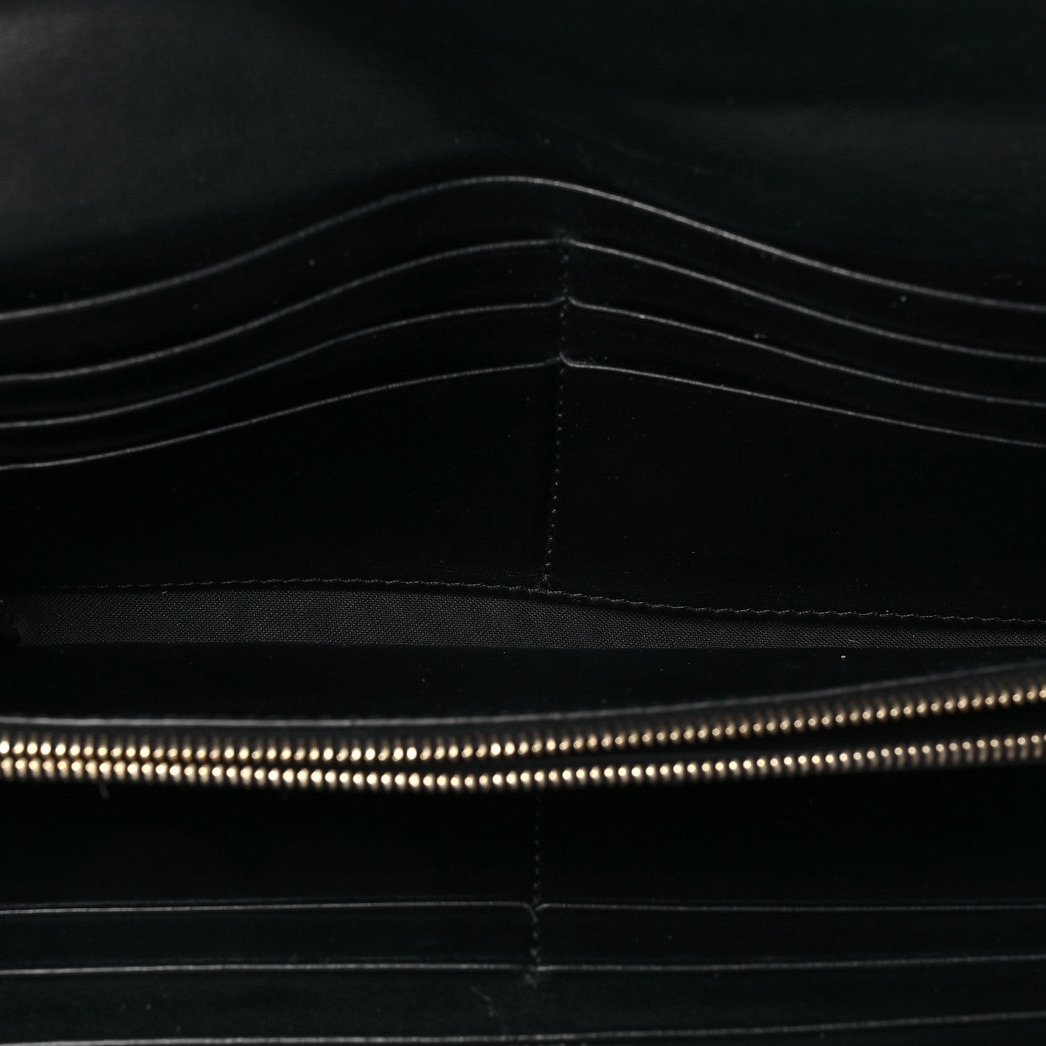 Fendi Vitello Cruise F is Fendi Bi-Color FF 1974 Embossed Continental Envelope Wallet Maya Black 5 of 7
